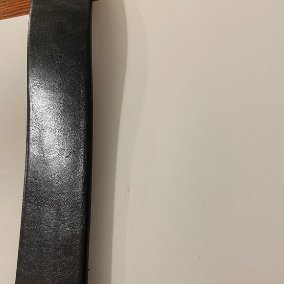 Neiman Marcus by Streets Ahead Women’s Black Leather Belt with Silver Buckle - Picture 10 of 14